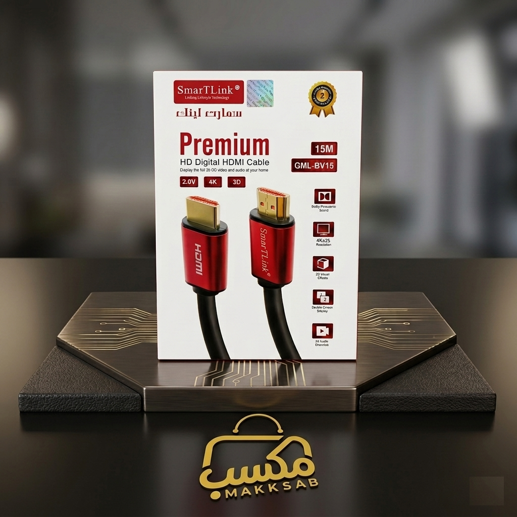 كابل HDMI بريميوم عالي الدقة 4K GML-BV15 (طول 15M)