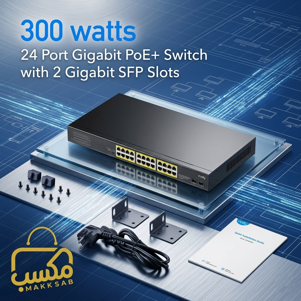 GS1028PS2 24-Port Gigabit PoE+ Switch with 2 SFP ports 300W